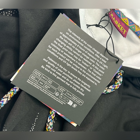 MARKET x VNGRD Og Octopus UV Hoodie Limited Edition In White Size: L - NWT - Picture 12 of 15